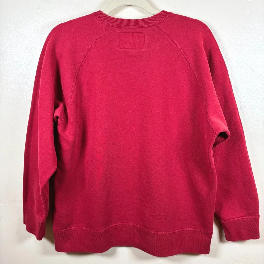 VTG Abercrombie & Fitch Crewneck Sweatshirt Women's XL Red USA Y2K Collegiate - Picture 2 of 10